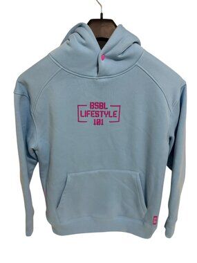 Baseball Lifestyle 101 Off-Field Hoodie Size M Cotton Candy Blue